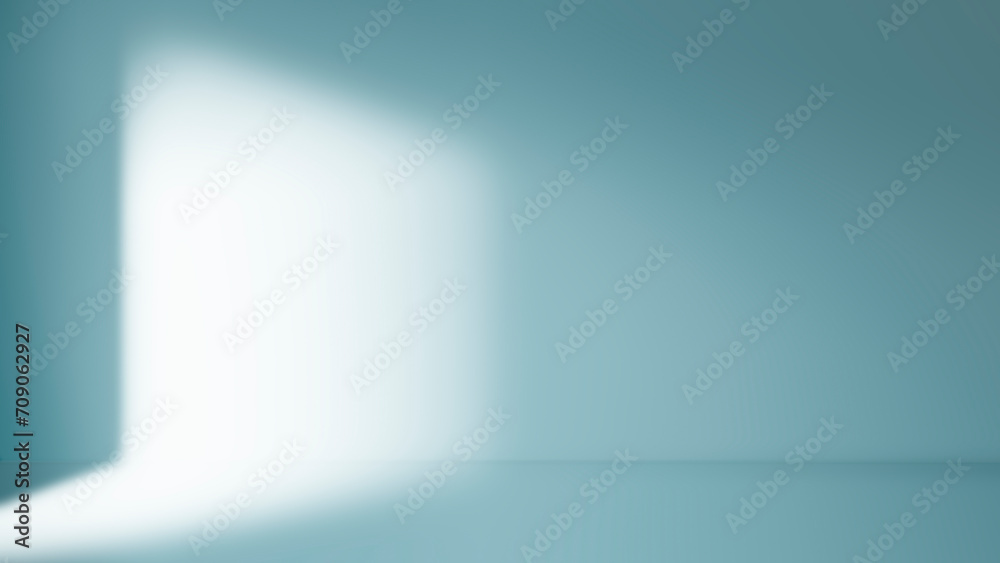 Aufkleber abstract minimal light blue background for product presentation. shadow and light from windows or op
