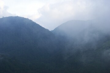 clouds over the mountains