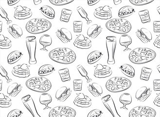 food ,cookery - seamless pattern
