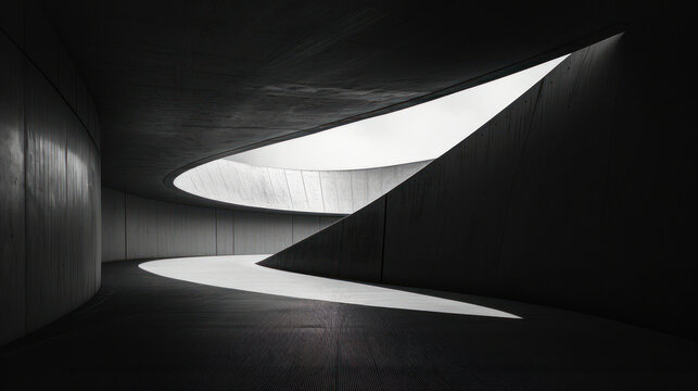 Abstract architectural background, White concrete architecture structure.