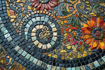 breathtaking mosaic of tiles comes together to form a stunning work of art