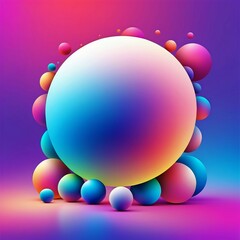 Vector gradient 3d abstract background, Generated AI