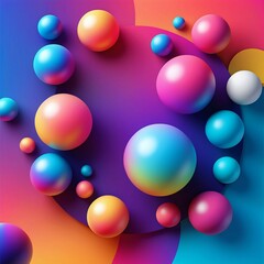 Vector gradient 3d abstract background, Generated AI