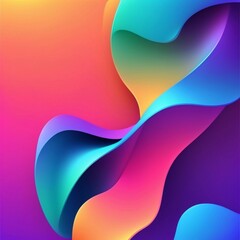 Vector gradient 3d abstract background, Generated AI