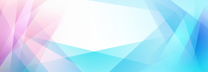 Abstract background of straight intersecting lines and translucent polygons in blue and purple colors