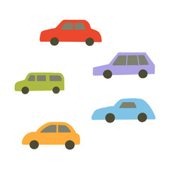 シンプルな車のイラストセット