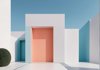 The beauty of architectural minimalism, focusing on a simple yet elegant structure