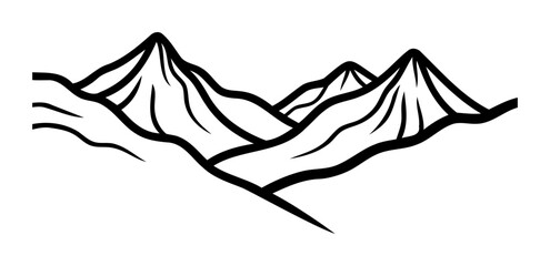 Stylized Mountain Range