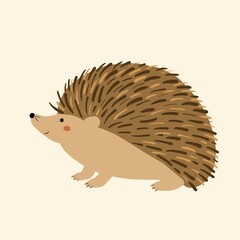 Cute, funny animal characters in cartoon style. owl, frog, fish, butterfly and crab. Kids style portrait of animals, children animal illustration