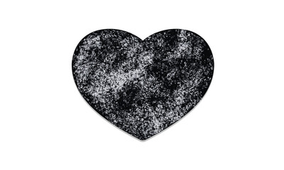heart of black and white chalk