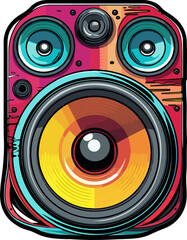 Audio speaker clipart design illustration