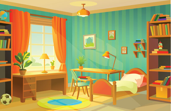 The room of a teenage boy.