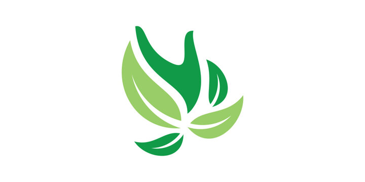herbal medicine logo design, organic care logo icon design.