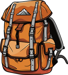 Backpack clipart design illustration