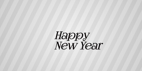 Happy new year white banner background. card design.