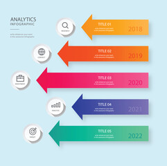 Free vector analytic infographics in modern style