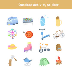 야외활동 스티커