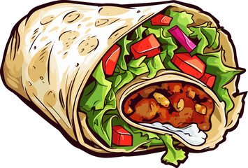 Burrito clipart design illustration