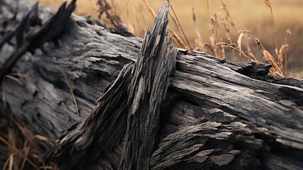 The abstract patterns and textures of a weathered wooden fence in a rural setting -Generative Ai