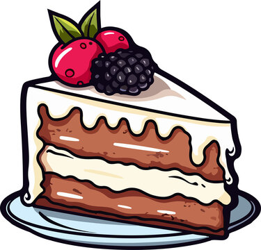 recommend clip art: Cake slice clipart design illustration