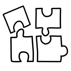 hand drawn jigsaw puzzle