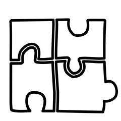 hand drawn jigsaw puzzle