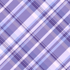 Scratch pattern plaid fabric, shape background texture check. Silk tartan vector seamless textile in indigo and light colors.