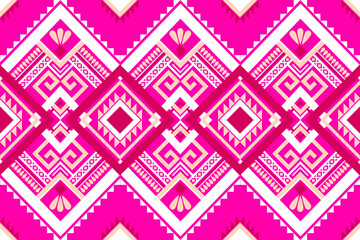 Geometric seamless ethnic pattern. Geometric ethnic pattern can be used in fabric design for clothes, wrapping, textile, embroidery, carpet, tribal pattern