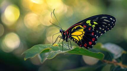Fototapeta na wymiar Close-up of a Birdwing Butterfly