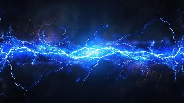 lightning in the night sky 	