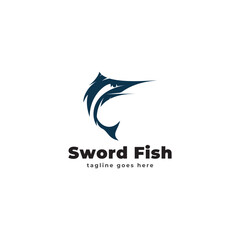 Marlin Swordfish Logo Vector Template