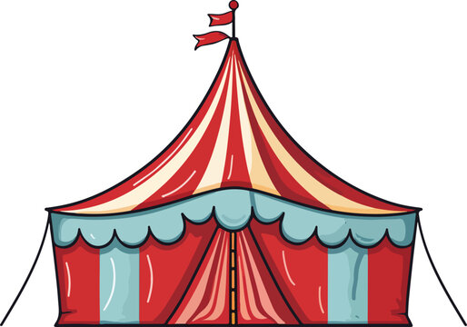 Circus Tent Clipart Design Illustration