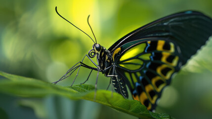 Fototapeta na wymiar Close up of a Birdwing Butterfly