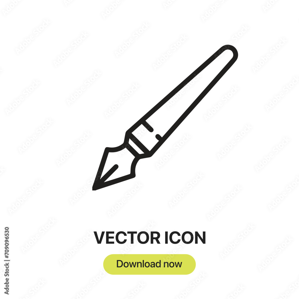 Aufkleber pen icon vector. linear-style sign for mobile concept and web design. pen symbol illustration. pixel