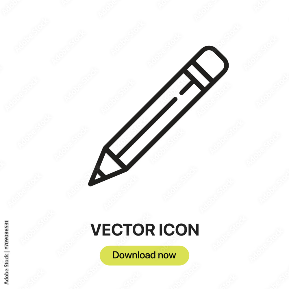 Aufkleber pencil icon vector. linear-style sign for mobile concept and web design. pencil symbol illustration.