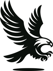Flying Eagle Silhouette Illustration Vector