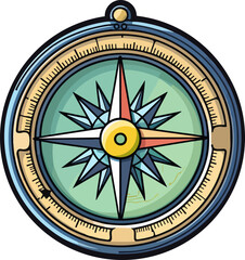 Compass icon clipart design illustration