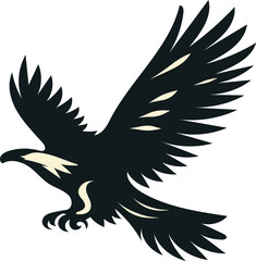 Flying Eagle Silhouette Illustration Vector