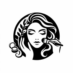 beauty logo, makeup art beauty girl logo Generative Ai