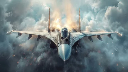 Foto op Plexiglas military jet fighter created by ai © gustav