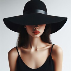 Fototapeta na wymiar portrait of a woman in a hat