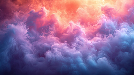 Fototapeta premium pastel colored iridescent steam swirling around. AI generative