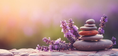 Nature's Serene Harmony: Lavender Fields, the Blooming Symphony of Purple Bliss and Tranquil...