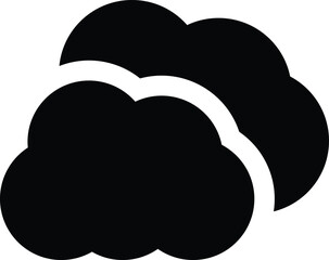 Rounded filled Cloudy Icon