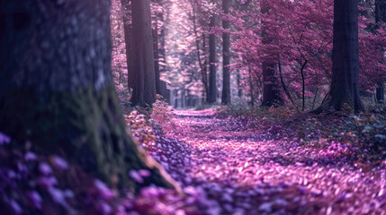 Magical purple forest