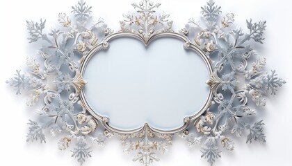 winter snow crystal frame