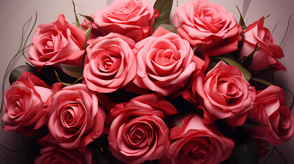 Obraz premium Vibrant Valentine's Day background, hearts background