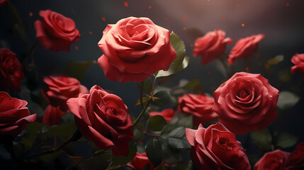 Vibrant Valentine's Day background, hearts background