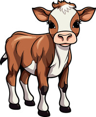 Cute cow clipart design illustration