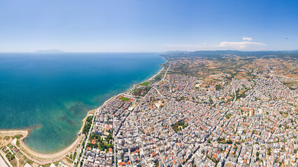 Alexandroupolis, Greece. Panorama of the city. Summer day. Aerial view
